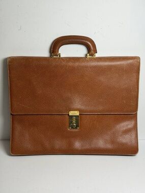 Vintage Tiffany & Co. Brown Leather Briefcase Dial Lock